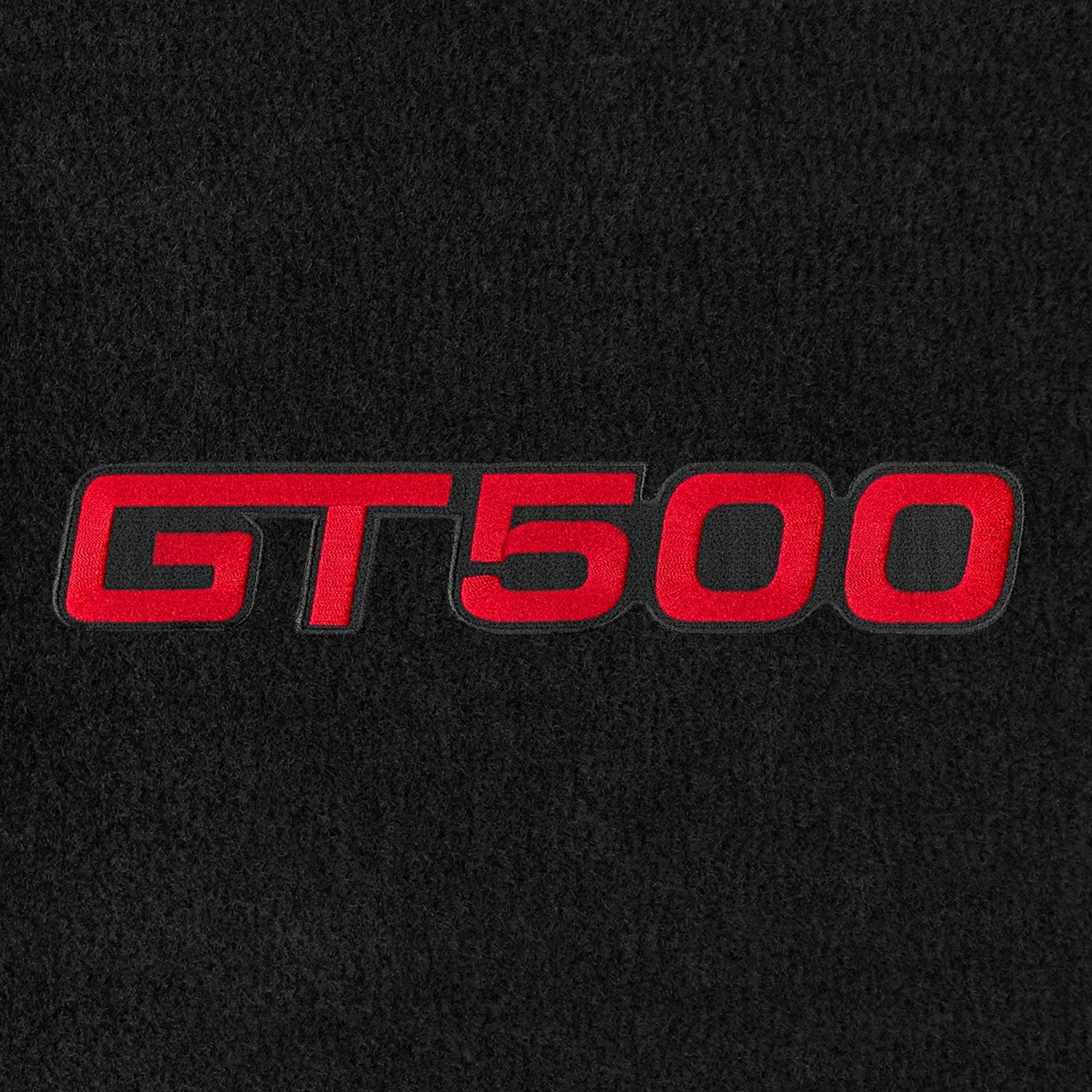 Lloyd Mats ® - Velourtex Ebony 4PC Floor Mats for Mustang Shelby GT500 2007-14 with Red GT500 Applique