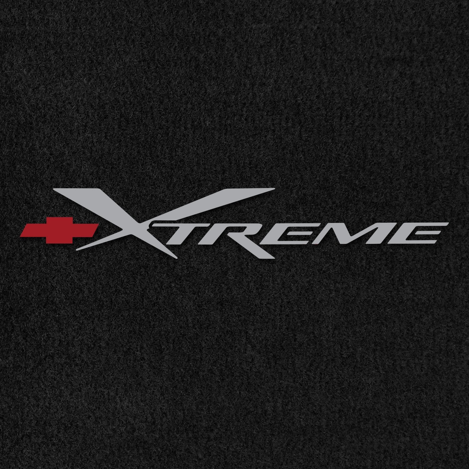 Lloyd Mats ® - Velourtex Black Front Floor Mats for Chevrolet S-10 2002-04 with Red and Silver Xtreme Embroidery