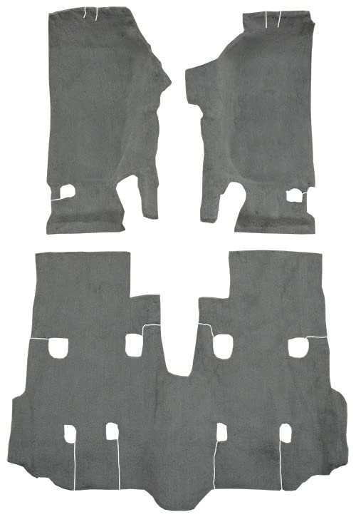 Auto Carpet Floor Liner - Passenger Area - Molded Cutpile - fits 2007-2010 Jeep Wrangler 4 Door Unlimited (Silver Fern)