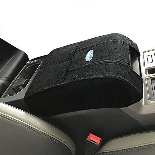 Konsole Armour Official Licensed Embroidered Truck Armrest Center Console Cover fits F150 F250 Select Bucket Seat Models 2014-2024 Fixed Console Image Shown Black