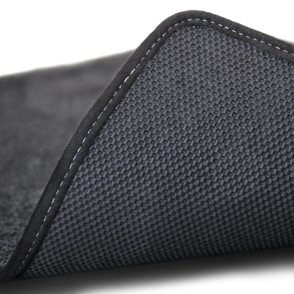2005-2013 Corvette Convertible Ebony Trunk Mat - Crossed Flags Logo
