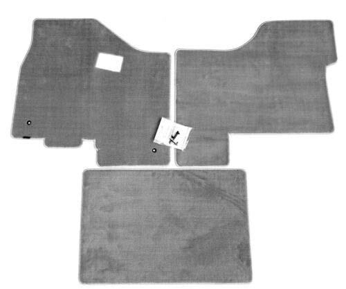 Downard Automotive Mats Compatible with Kenworth T680/T880/W990 (NO Battery Box Under Passenger seat) - 3 PC Front Custom Fit Carpet Floor Mats - Gray