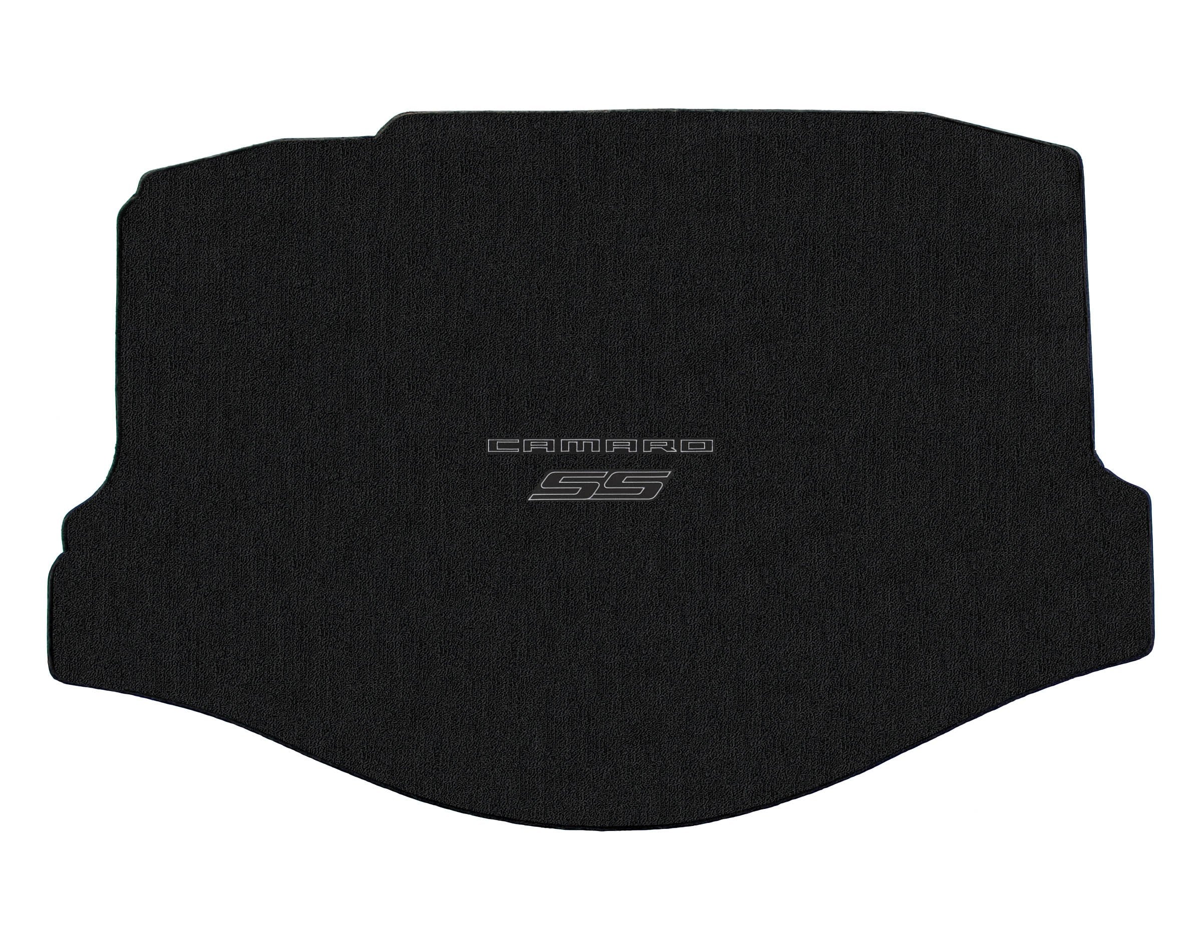 Lloyd Mats ® - Classic Loop Ebony Standard Trunk Mat for Camaro SS Convertible 2011-15 with Black/Graphite Camaro SS Logo