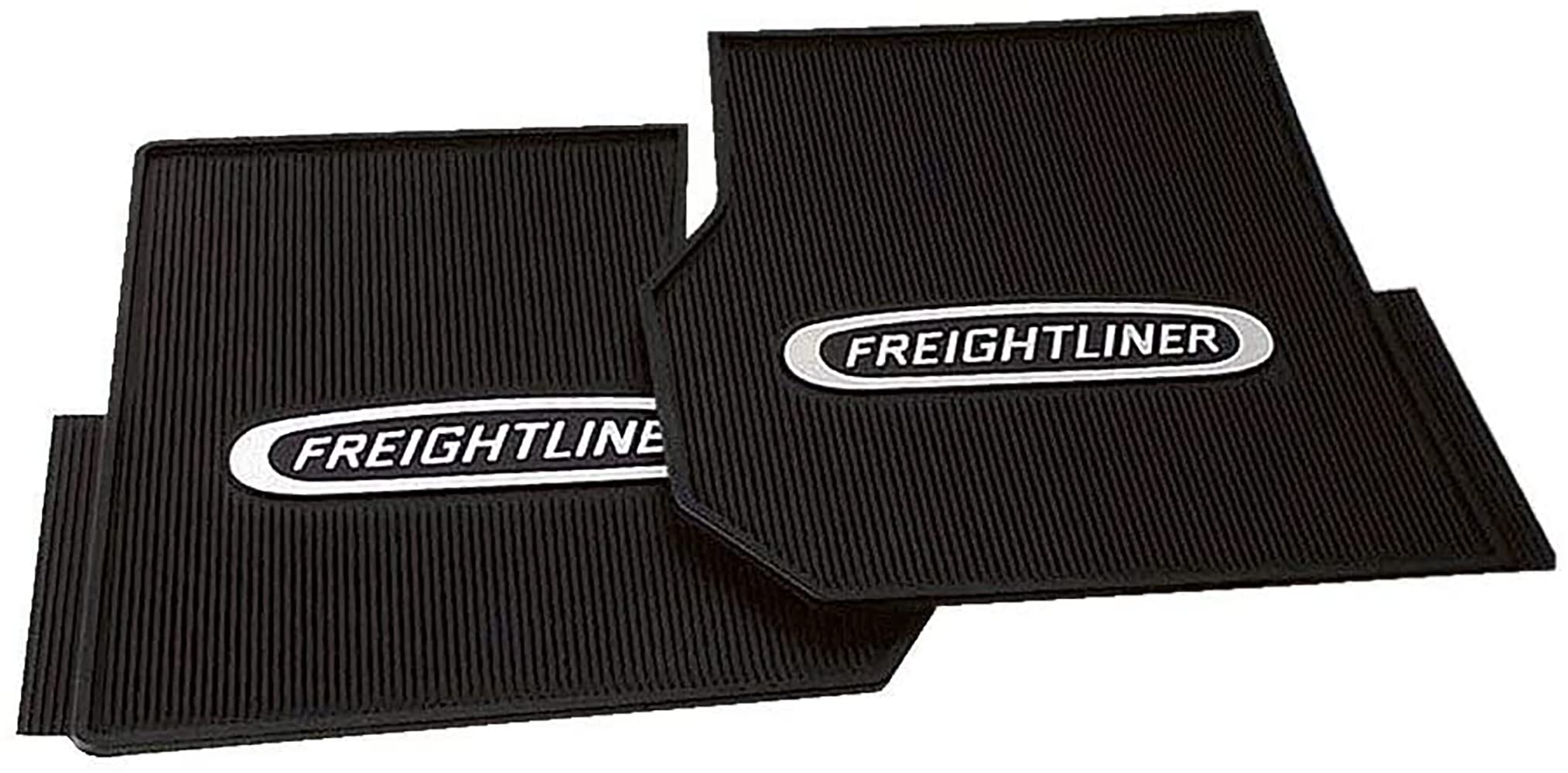 Freightliner Coronado/Columbia Heavy Duty 1/2" Rubber Vinyl Front Floor Mats-Pair Black