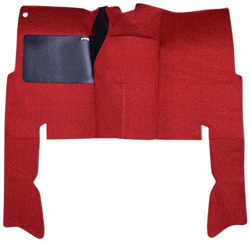 Replacement Auto Carpet Floor Liner - Cut and Sewn Loop - fits 1955-1957 Ford Thunderbird Column Shift (Red)