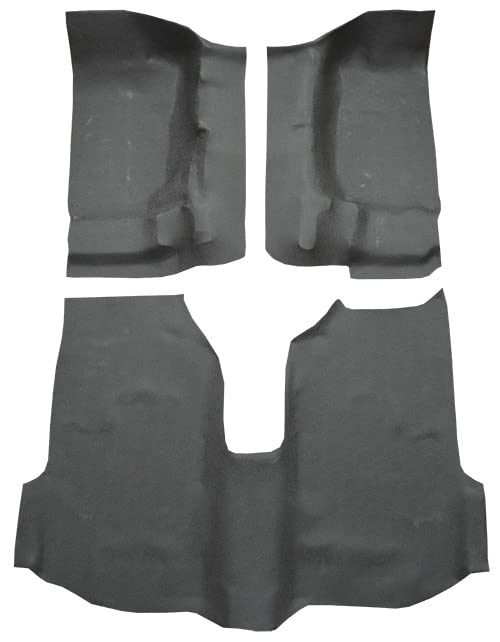 Molded Vinyl Passenger Area Carpet Flooring - fits 2011-2018 Jeep Wrangler 4 Door Unlimited (Black)