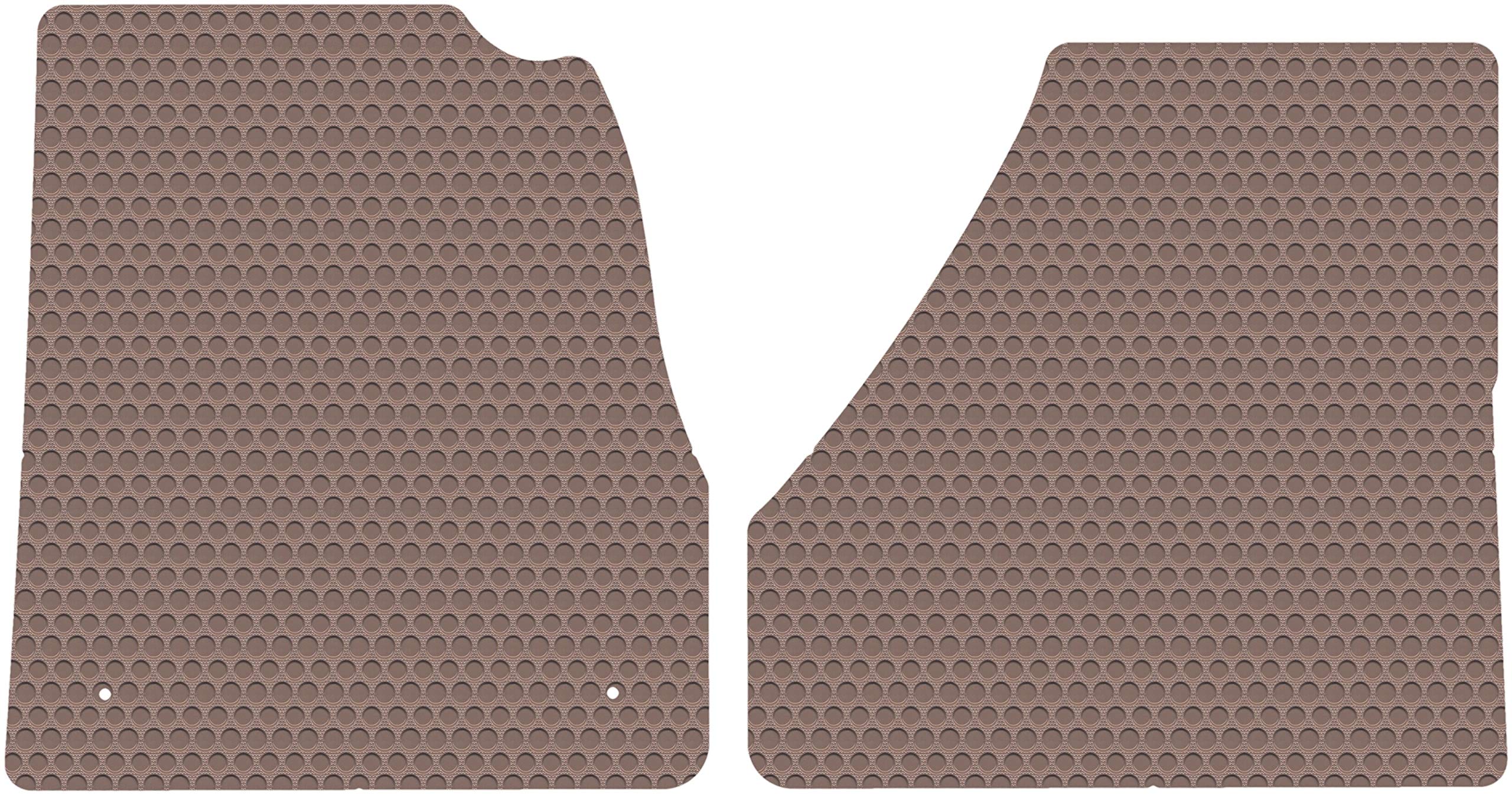 Lloyd Mats Compatible with Freightliner Cascadia New Generation - Tan Rubber All-Weather Floor Mats fits 2018-2020 -2 Pc Fronts Lloyd's Rubbertite