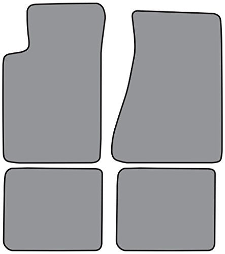 ACC Mats Compatible with Pontiac Firebird Black 4 Piece Floor Mat Set with Firebird Logo on Fronts Fits 1985-1992