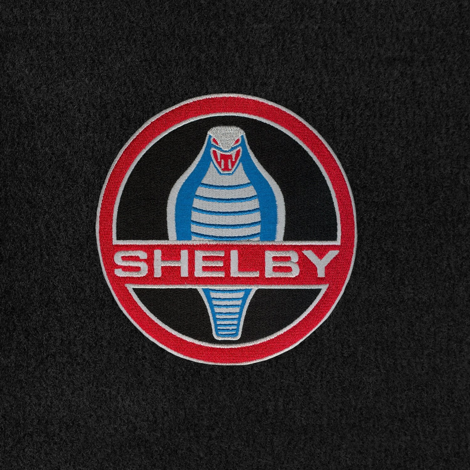 Lloyd Mats ® - Velourtex Ebony Standard Trunk Mat for Mustang Shelby GT500 2013-14 with Shelby and Snake Circle Logo