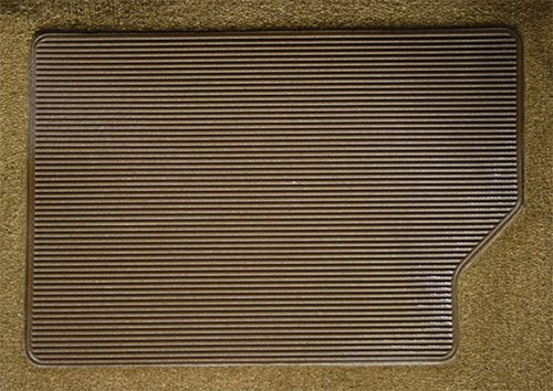 Replacement Auto Carpet Floor Liner - Molded Cutpile - fits 1975-1979 Ford F-150 Regular Cab 2WD Automatic C-6 Trans Column Shift High Tunnel (Red)