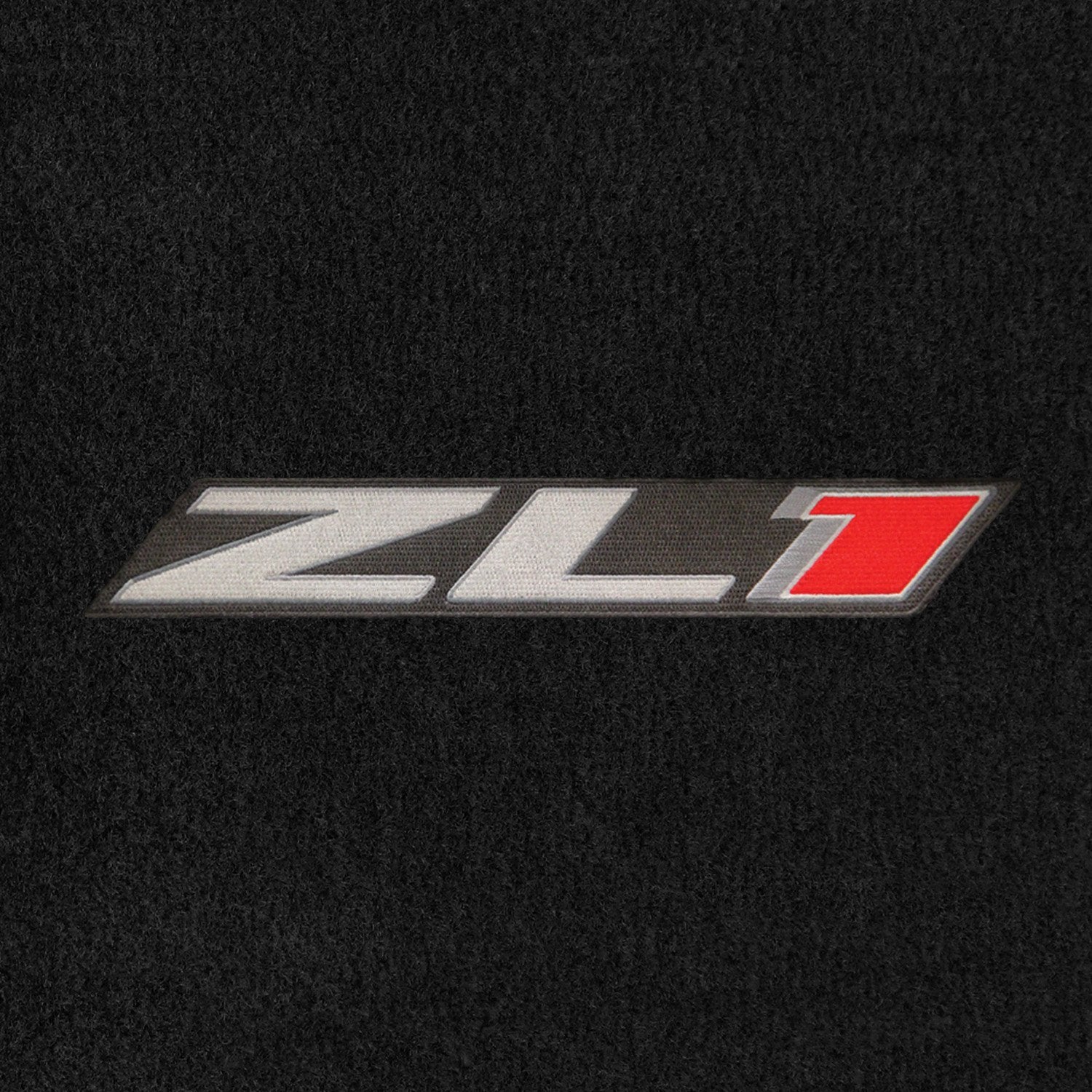 Lloyd Mats ® - Velourtex Ebony 4PC Floor Mats for Camaro ZL1 2012-15 with Silver and Red ZL1 Logo