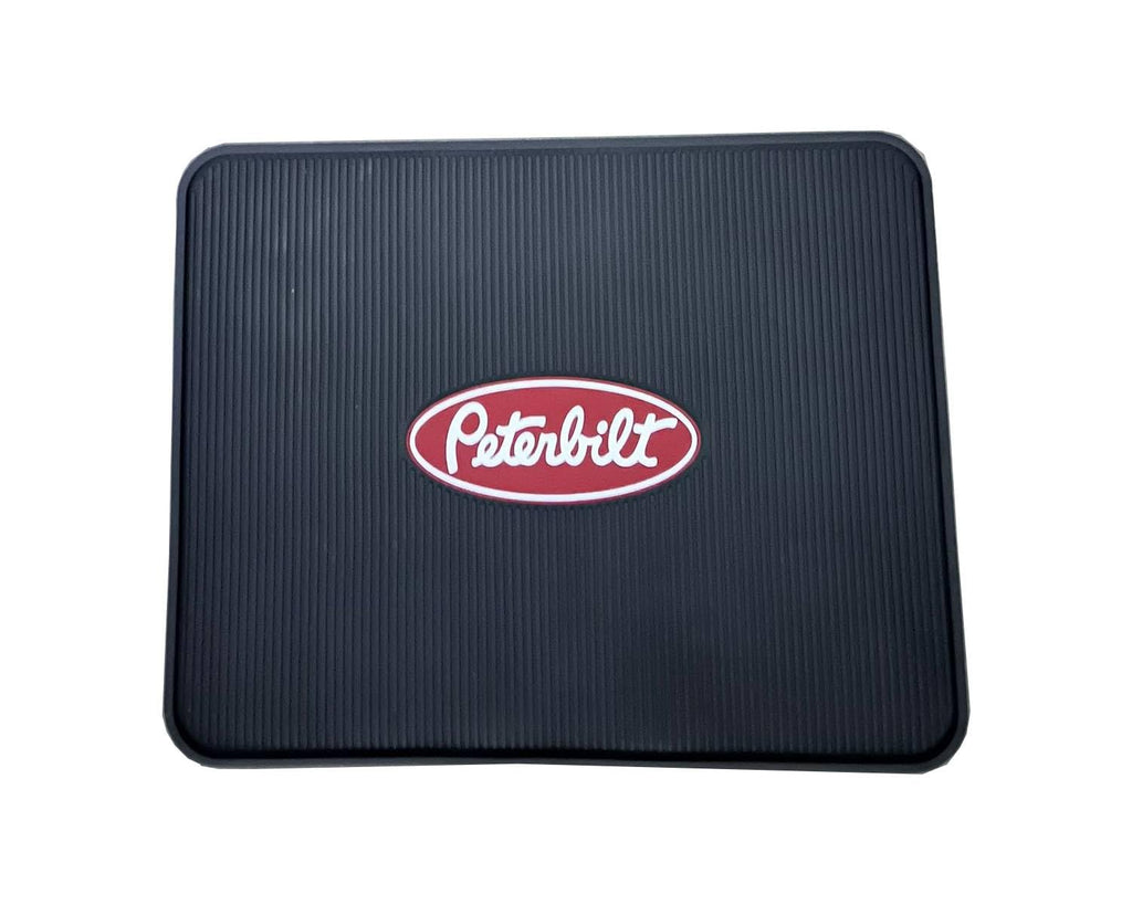 Peterbilt Logo Rubber Semi Truck Front Floor Mat Set | 2004 & Older - Part # FMPBV3000A-NG