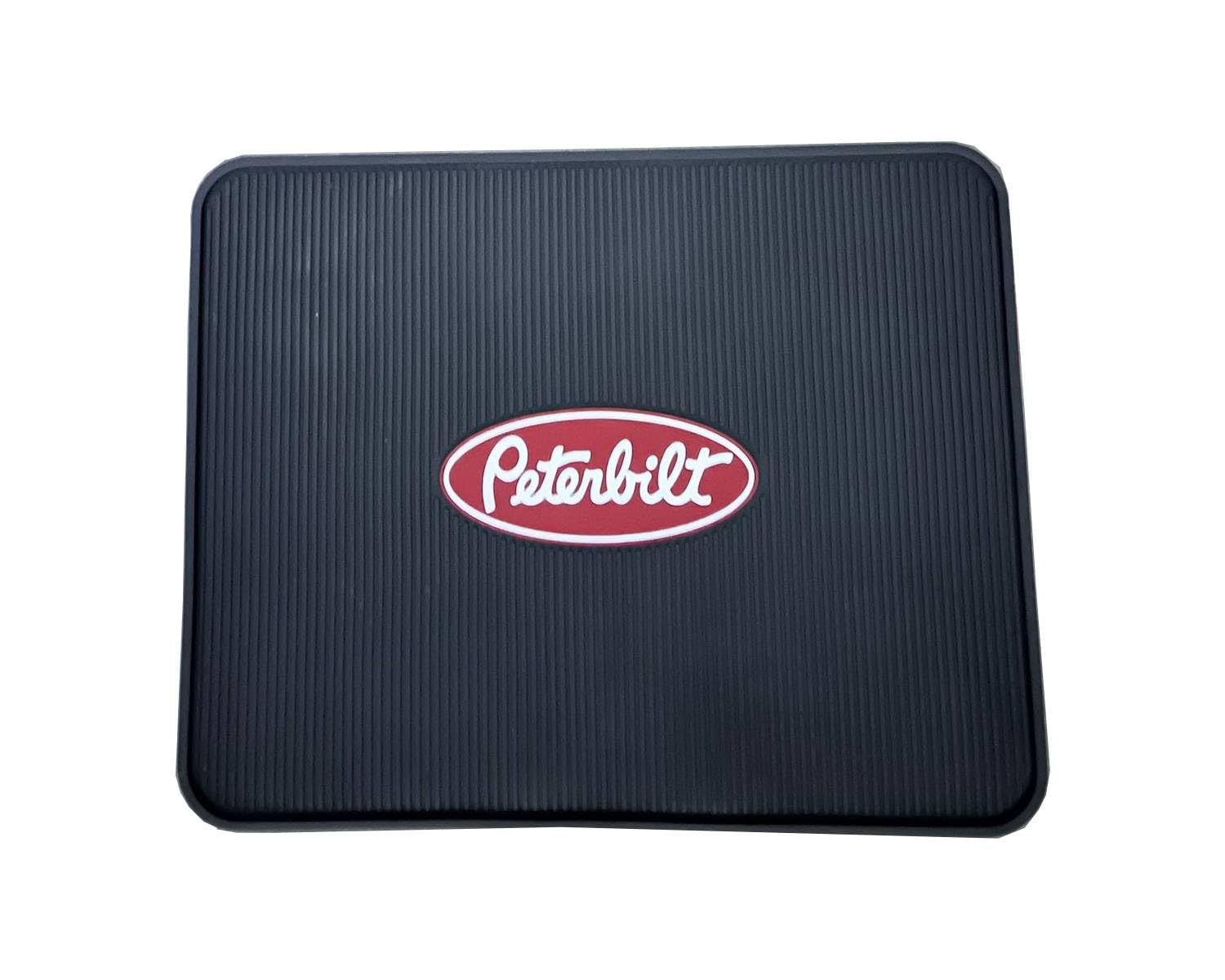 Peterbilt Logo Rubber Semi Truck Front Floor Mat Set | 2004 & Older - Part # FMPBV3000A-NG