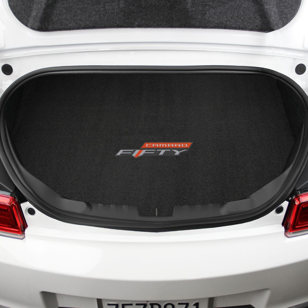 Lloyd Mats 50th Anniversary Logo Ebony Velourtex Trunk Mat Set for Chevy Camaro (2017-Now)