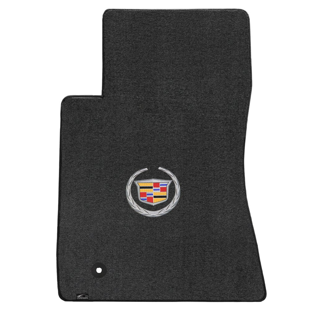 Lloyd Mats 2 Piece Velourtex Ebony Carpet Floor Mats w/Cadillac Logo Compatible with Cadillac CTS AWD Coupe (2011-2015)