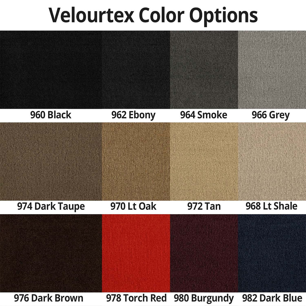 Lloyd Mats ® - Velourtex Black Front Floor Mats for Corvette C1 1953-62 with Chevrolet Cross Flags Applique