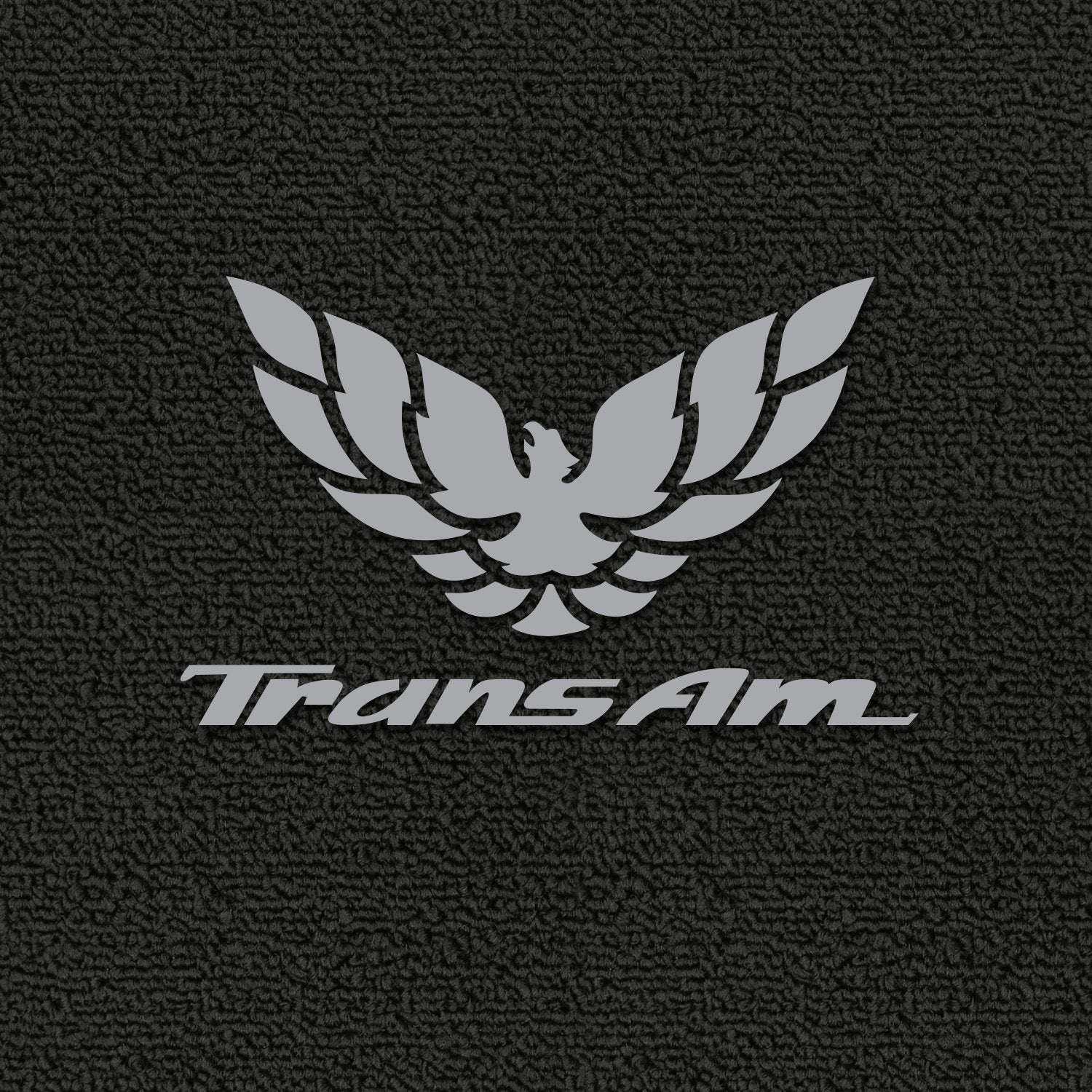 Lloyd Mats ® - Classic Loop Black Front Floor Mats for Pontiac Trans Am 1993-02 with Silver Firebird and Trans Am Lettering Embroidery