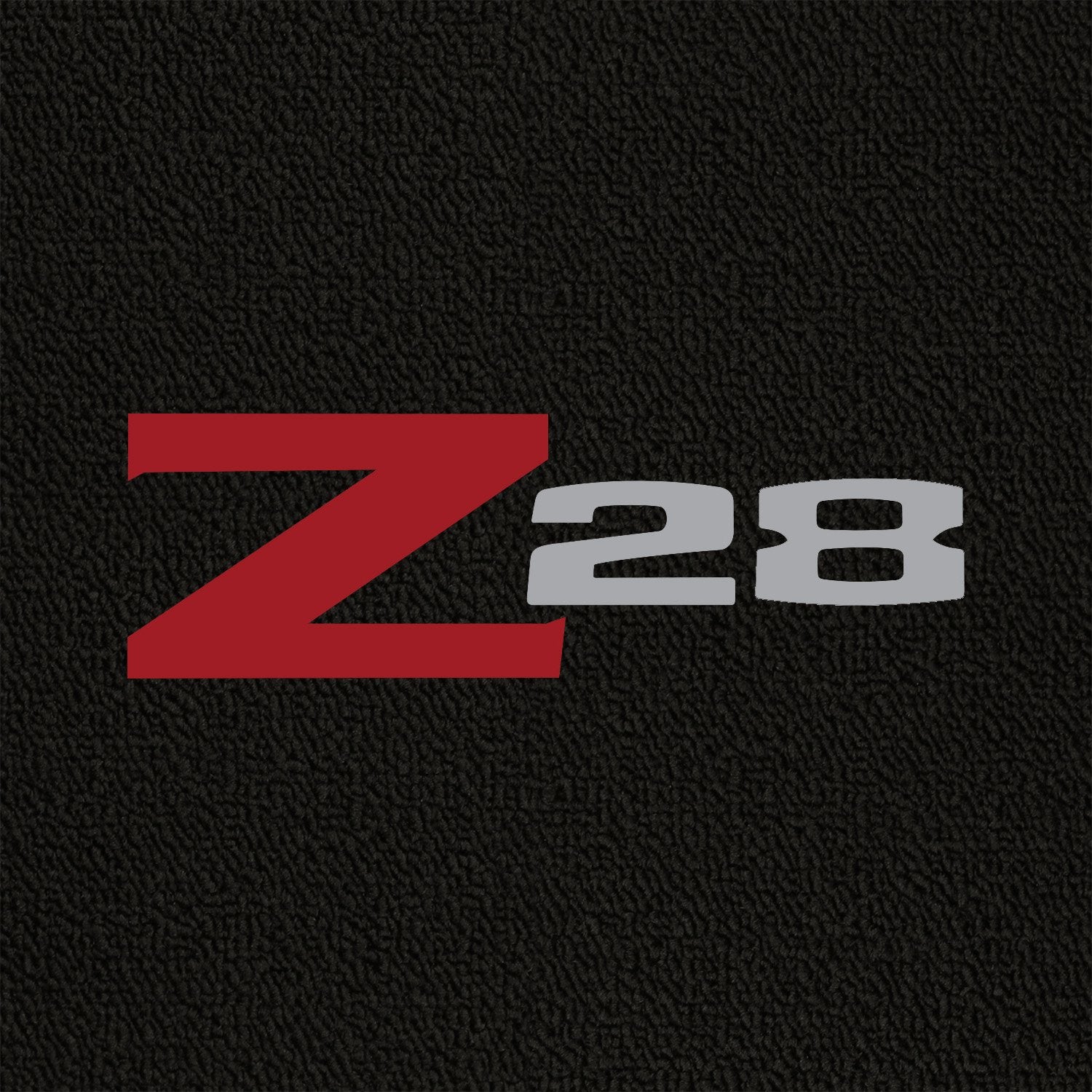 Lloyd Mats ® - Classic Loop Black 4PC Floor Mats for Camaro Z28 1973-74 with Red and Silver Z28 Logo