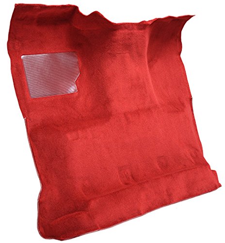 Replacement Auto Carpet Floor Liner - Molded Cutpile - fits 1980-1986 Ford F-150 Regular Cab 2WD Automatic (Oxblood)