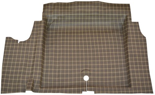 Molded Vinyl Complete Trunk Mat - fits 1965-1968 Ford Mustang Fastback Molded (Mustang Plaid)