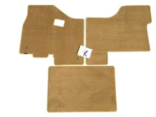 Downard Automotive Mats Compatible with Peterbilt 579 (2013-21) 567 (2014-2021) (NO Battery Box Under Passenger seat) - 3 PC Front Custom Fit Carpet Floor Mats - Tan