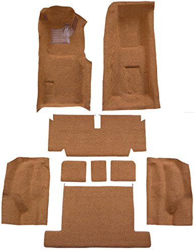 Replacement Auto Carpet Floor Liner - Molded Loop - fits 1971-1975 Chevrolet Corvette Coupe 4 Speed Manual Complete with Pad (Red)