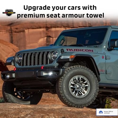 Seat Armour - Pink Seat Towel Cover/Protector with Jeep Logo – Soft, Machine Washable Car Seat Towel – Easy to Install & Multipurpose Protection