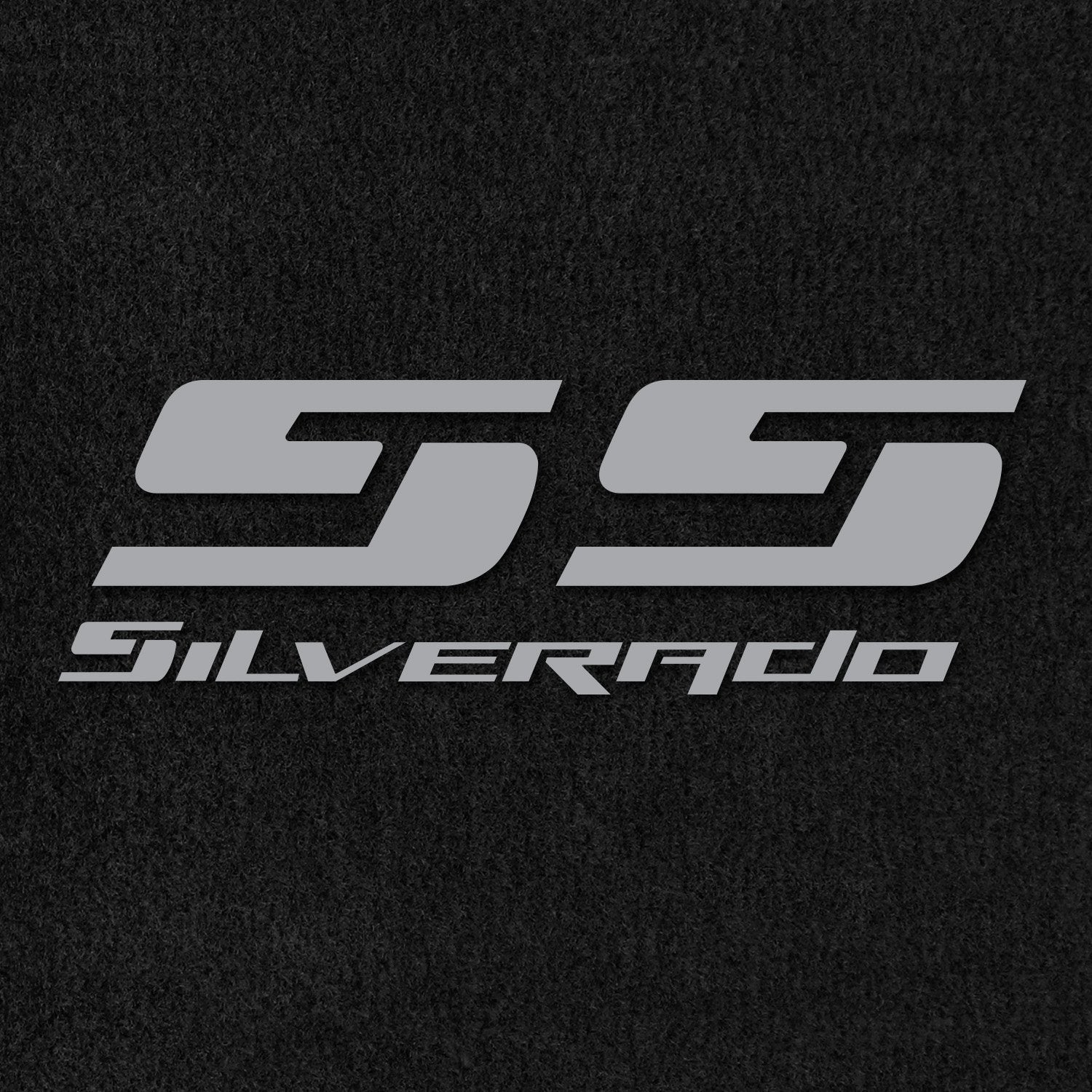 Lloyd Mats ® - Velourtex Black Front Floor Mats for Silverado SS 2003-06 with Silver SS Silverado Embroidery