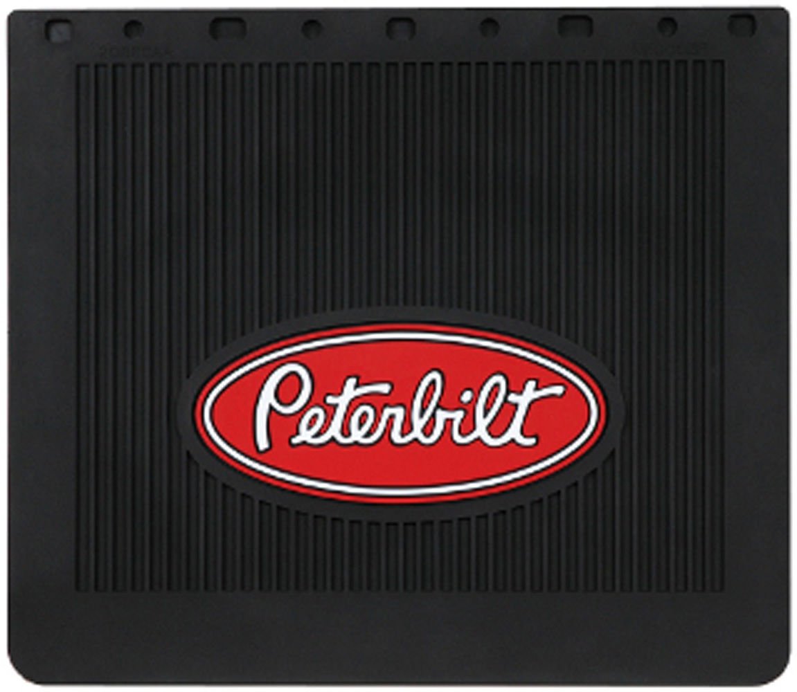 Peterbilt Trucks 16" x 14" OEM Ribbed Front Fender 1/4" Thick Black Mud Flaps-Pair