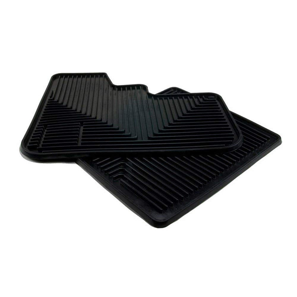 Black Rubber Slush Floor Mats for Semi Truck - Universally fits Many (See Measurements) Kenworth Peterbilt Freightliner Mack - All-Weather/Terrain High Ridged 2 Piece Cab Fronts