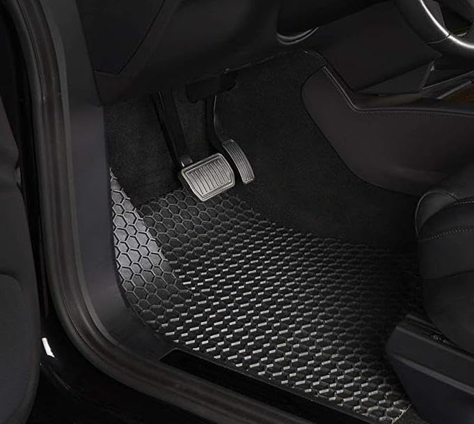 Custom Fits Peterbilt Medium Duty Trucks 535 536 537 548 - Black All-Weather Rubber Floor Mats- 2 Piece Front