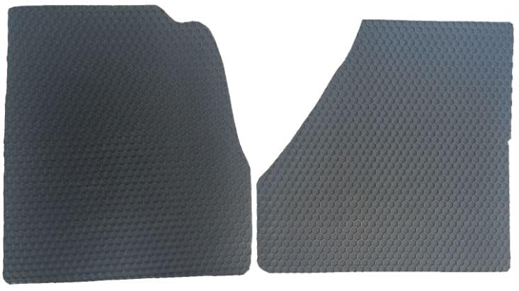 All-Weather Rubber Floor Mats, 2 Piece Front, Custom Fit for Freightliner 2018-2025 Cascadia Trucks, Black