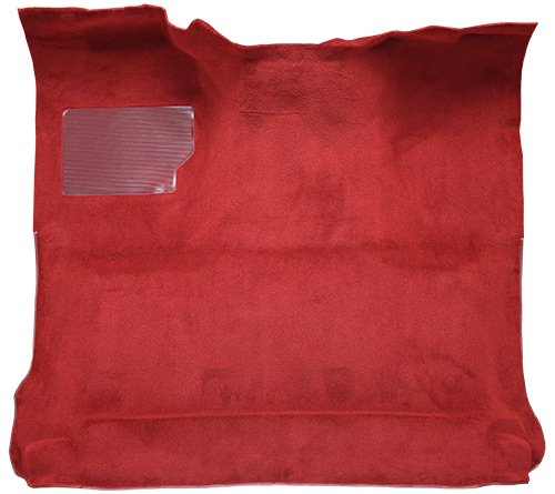 Replacement Auto Carpet Floor Liner - Molded Cutpile - fits 1980-1986 Ford F-150 Regular Cab 2WD Automatic (Oxblood)