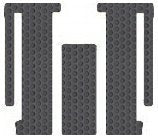 Lloyd Mats, Compatible With Toyota Sienna All-Weather Rubber Floor Mats 2nd & 3rd Seat - 7 Passenger|Sliding Front Console - 3pc Kit - Gray (2011 11 2012 12)