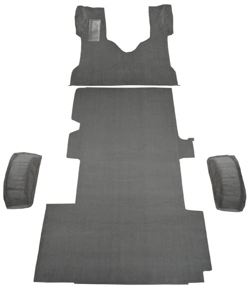 Auto Custom Carpets Replacement Auto Carpet Floor Liner - Molded Cutpile - fits 1999-2014 Ford E-350 Super Duty Ext Van - fits Gas or Diesel Complete (Mist Gray)