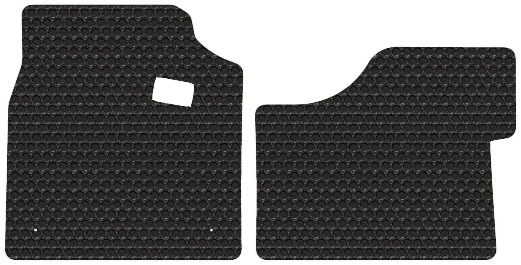 Lloyd Mats Compatible with Kenworth T880 - Black Rubbertite All-Weather Floor Mats- 2 Piece Cab Fronts - Fits 2014-2020