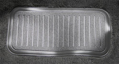 Replacement Auto Carpet Floor Liner - Molded Cutpile - fits 1987-1994 Nissan D21 Regular Cab (Dark Gray)