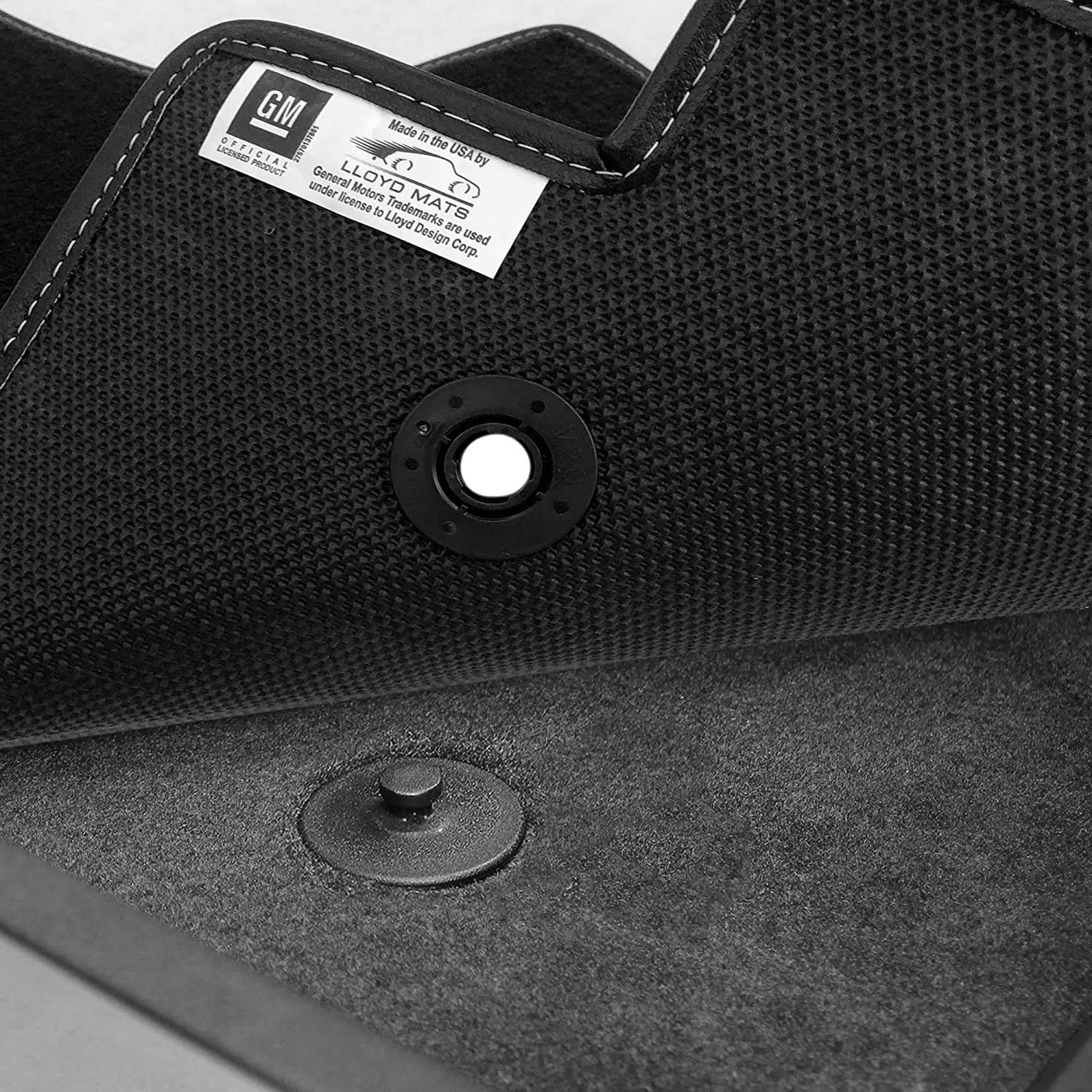 Lloyd Mats Compatible with C8 Corvette 2020-ON Ebony Floor Mats 2PC with Flags & Stingray Logo