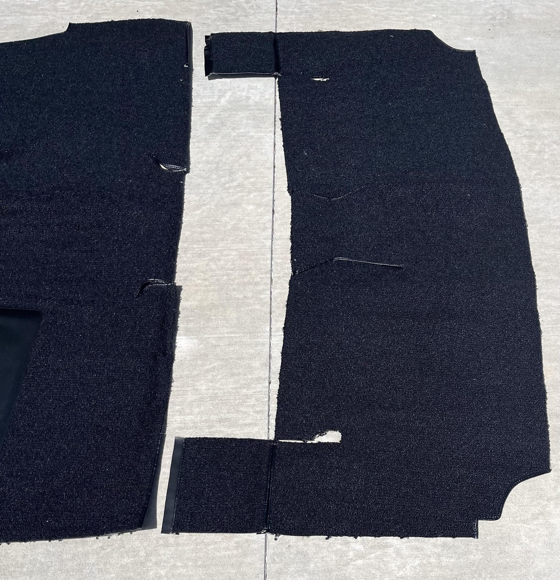 Black Loop Cut and Sewn Replacement Carpet Compatible with 1955 Chevy Bel Air 2 Door Hardtop with Bench Seat