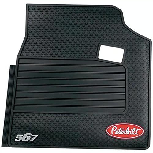 Peterbilt Logo Rubber Semi Truck Front Set Floor Mats PBL0G0567 for 567 Models- Set of 2