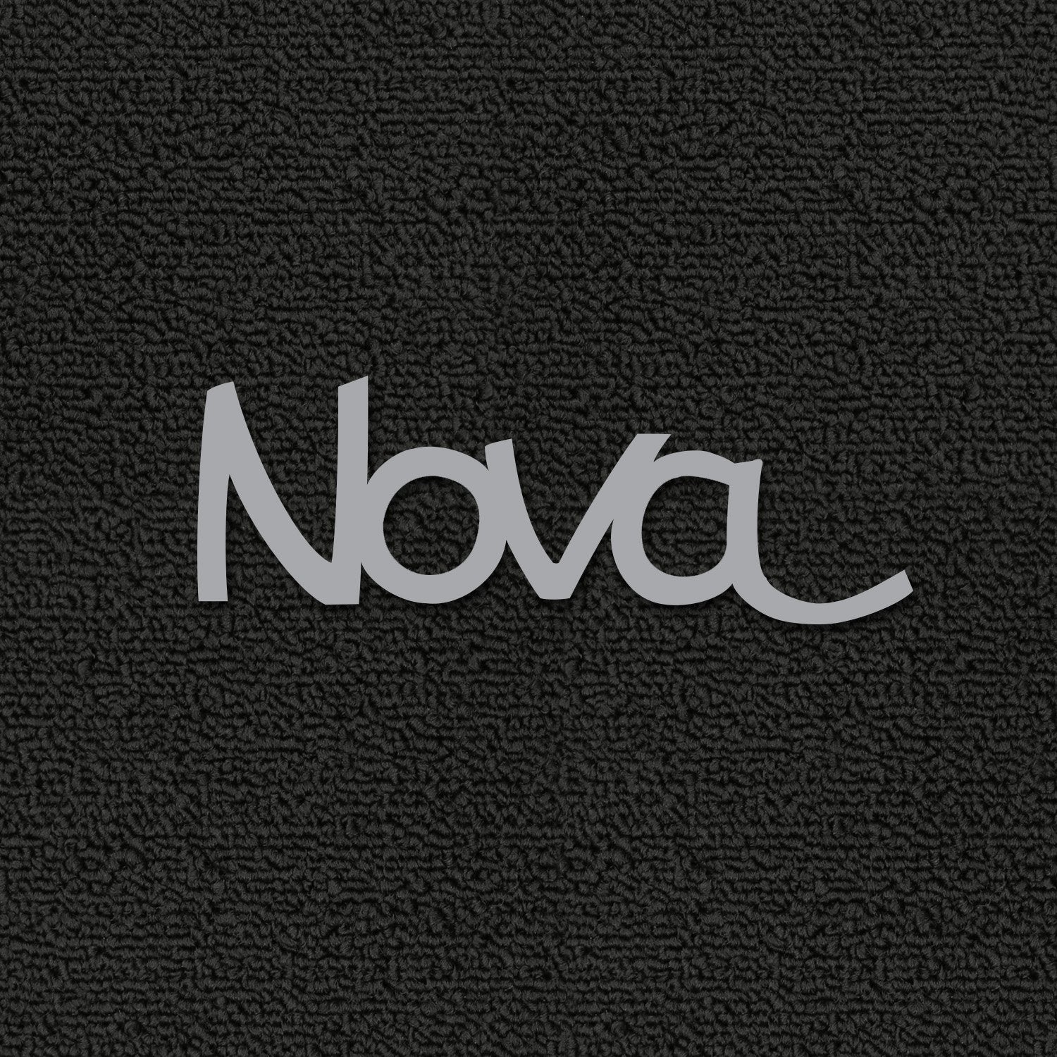 Lloyd Mats ® - Classic Loop Black Front Floor Mats for Chevrolet Nova 1968-74 with Silver Nova Logo