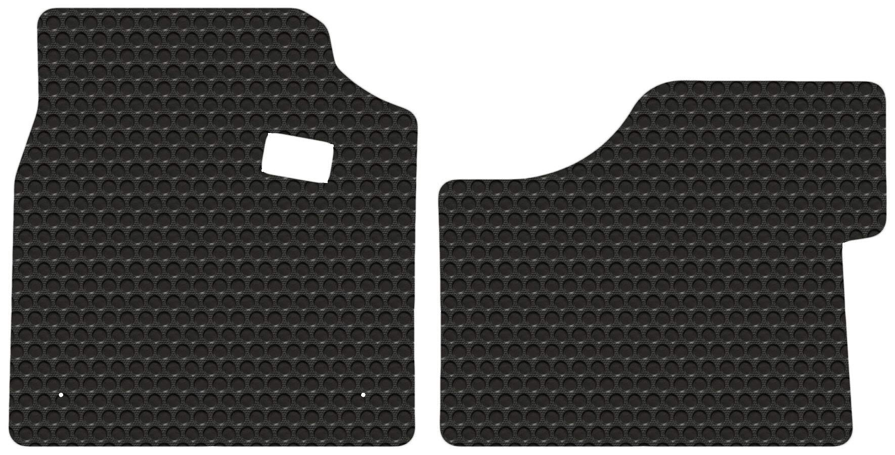 Lloyd Mats Compatible with Peterbilt 567 - Black Rubbertite All-Weather Floor Mats- 2 Piece Cab Fronts - Fits 2014-2020