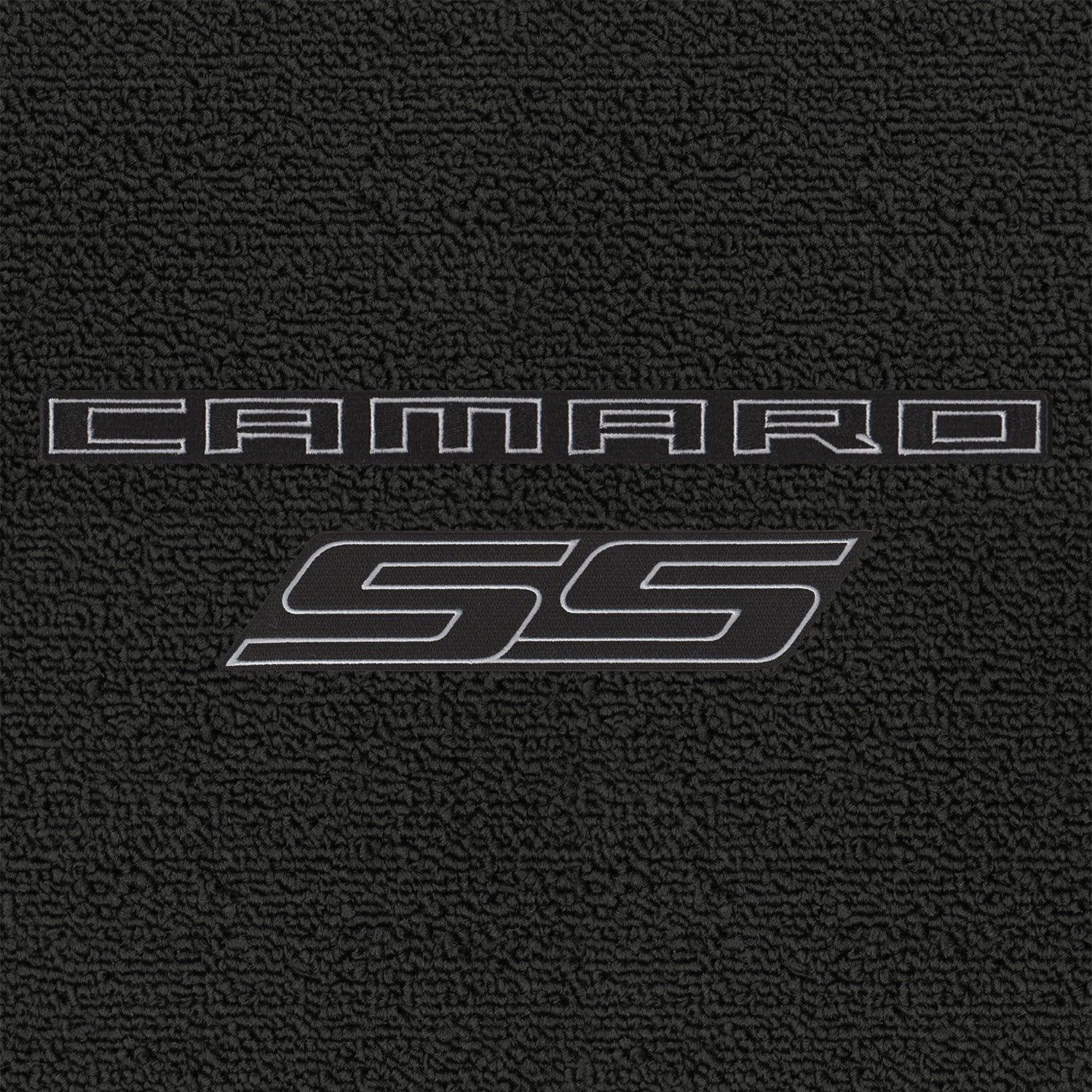 Lloyd Mats ® - Classic Loop Ebony Standard Trunk Mat for Camaro SS Convertible 2011-15 with Black/Graphite Camaro SS Logo