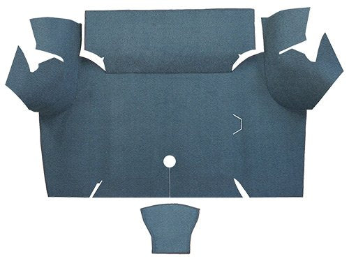 Die Cut Nylon Complete Trunk Mat - fits 1967-1968 Ford Mustang Coupe Trunk Kit Floor Only (Black)