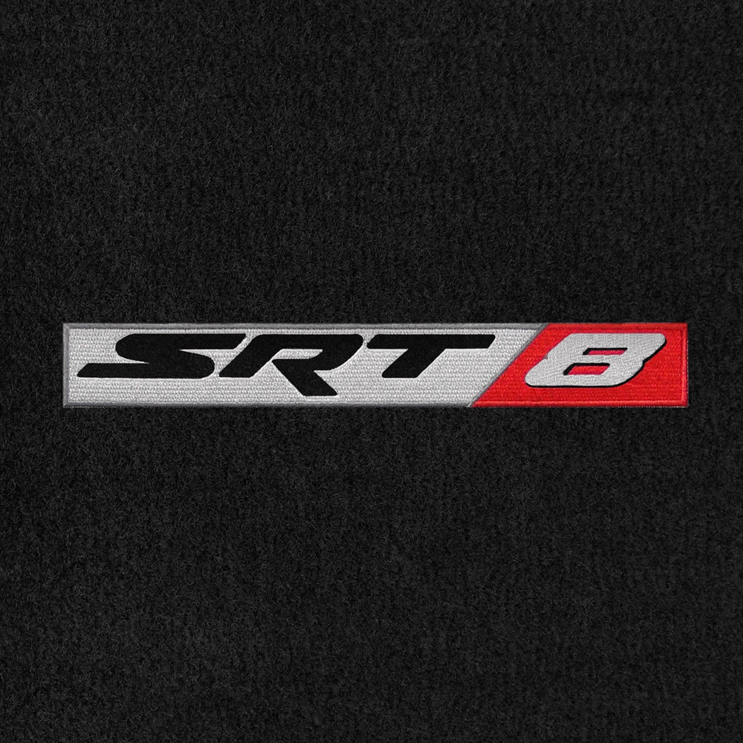 Lloyd Mats ® - Velourtex Black Front Floor Mats for Grand Cherokee SRT8 2006-18 with SRT 8 Applique