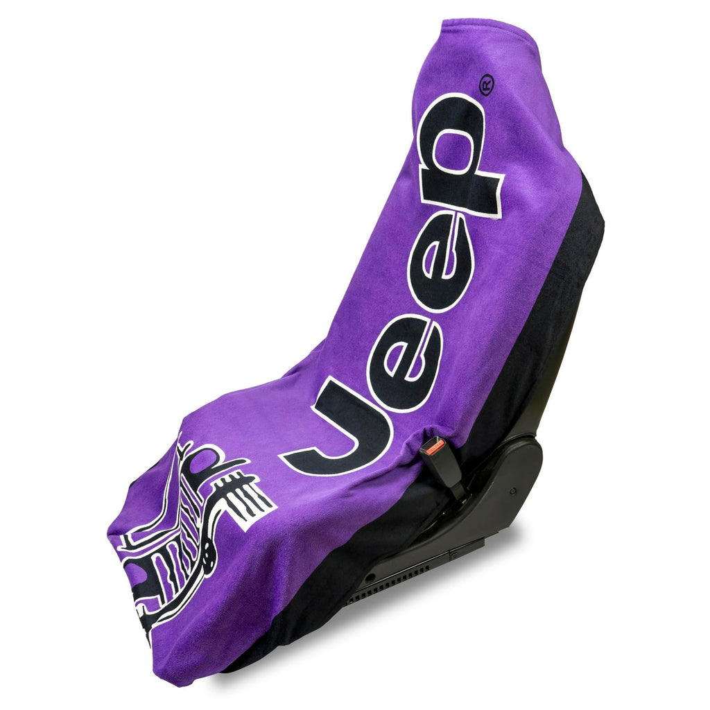 Seat Armour Jeep Seat Towel - Universal Fit Soft Machine Washable Jeep Towel - Easy Install, Multipurpose Towel2Go Seat Cover for Jeep - Purple