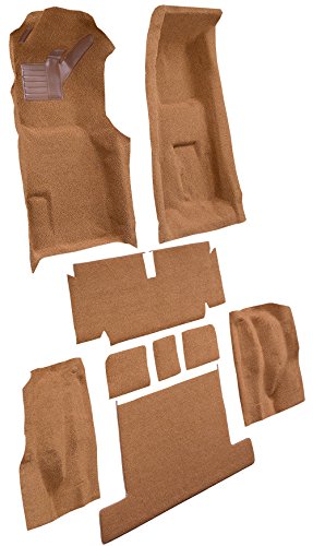 Replacement Auto Carpet Floor Liner - Molded Loop - fits 1971-1975 Chevrolet Corvette Coupe 4 Speed Manual Complete with Pad (Red)