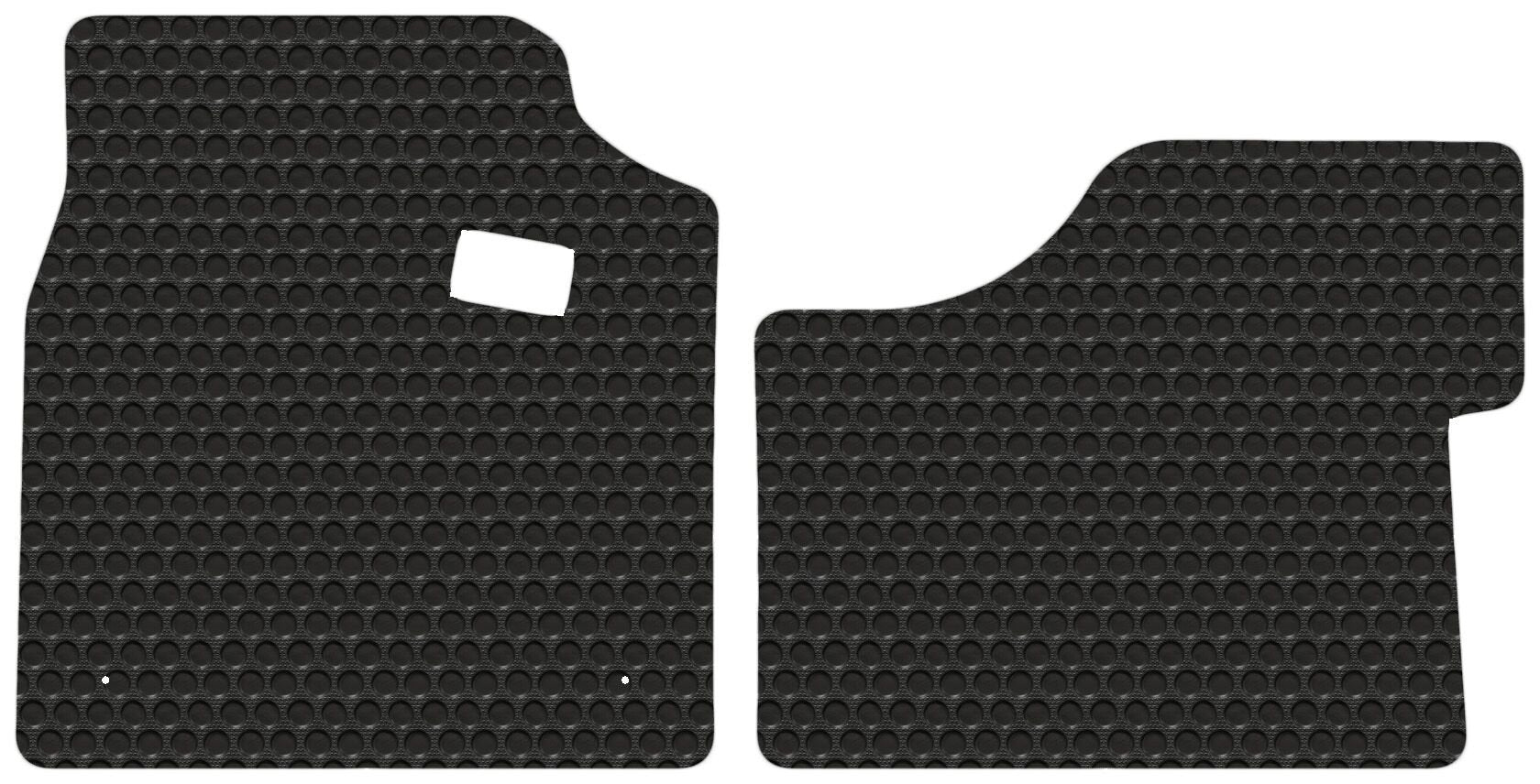 Lloyd Mats Compatible with Kenworth T680/880 - Black Rubbertite All-Weather Floor Mats - 2 Piece Cab Fronts - Fits 2013-2020