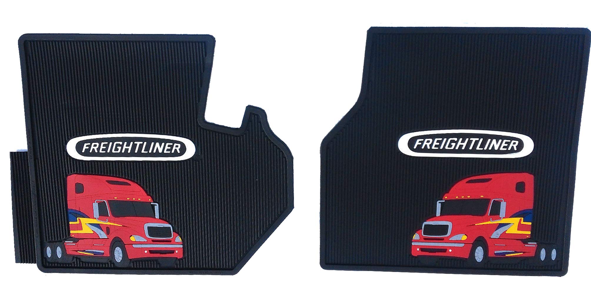 Freightliner Columbia OEM PDT COLU Heavy Duty Vinyl Black Rubber Front Floor Mats-Set