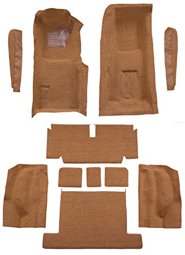 Replacement Auto Carpet Floor Liner - Molded Cutpile - fits 1971-1975 Chevrolet Corvette Coupe 4 Speed Manual Complete with Pad (Black)